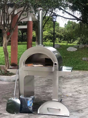 201 Stainless Steel Wood Fired Pizza Oven 900mm Outdoor Stainless Pizza Oven