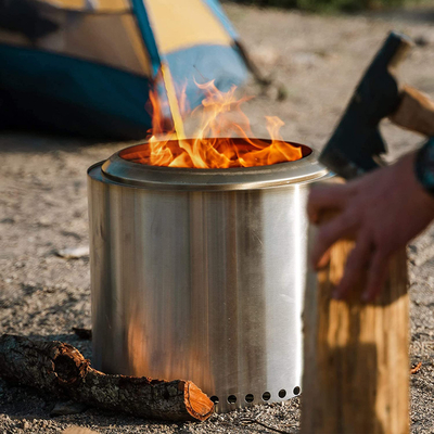 Camping Smokeless 201 SS Portable Wood Fire Pit Outdoor