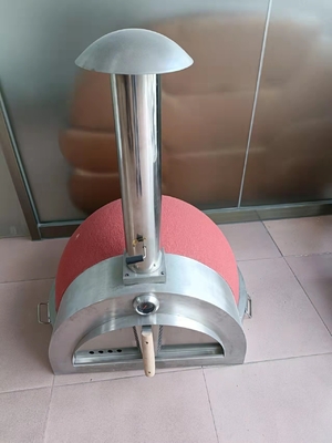 4 Wheels Ceramic Pizza Oven 900mm Width Outdoor Ceramic Oven
