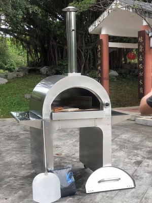 10s Shovel Portable Wood Burning Pizza Oven Trolley Easy Maneuverability