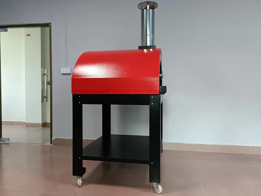 10s Shovel Portable Wood Burning Pizza Oven Trolley Easy Maneuverability