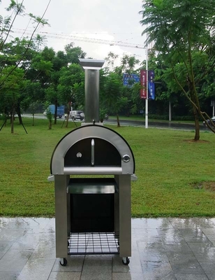 304S Stainless Steel Wood Fired Pizza Oven 70cm Outdoor Stainless Steel Pizza Oven