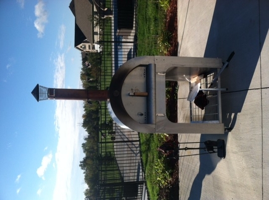 High-Density Insulation Stainless Steel Wood Fired Pizza Oven With Large Cooking Surface