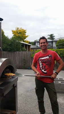 4 Wheels Stainless Steel Pizza Oven Outdoor 900mm Wood Fired Pizza Oven