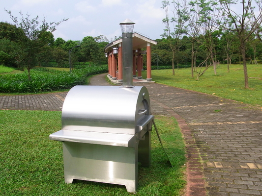 30mm thick Outdoor Stainless Steel Wood Fired Pizza Oven 430 840mm