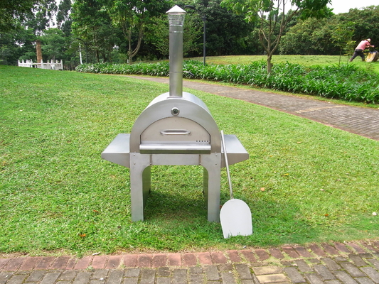 30mm thick Outdoor Stainless Steel Wood Fired Pizza Oven 430 840mm