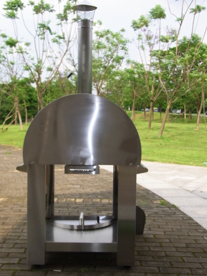830mm 720mm Stainless Steel  Fired Pizza Oven With Trolley