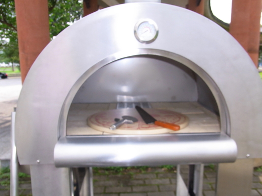 830mm 720mm Stainless Steel  Fired Pizza Oven With Trolley