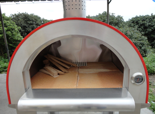 Automatic Ignition Wood Fired Stainless Pizza Oven With Large Cooking Surface